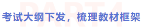 考試大綱下發(fā)，梳理教材框架