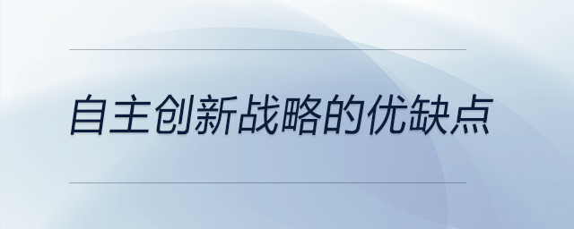 自主創(chuàng)新戰(zhàn)略的優(yōu)缺點