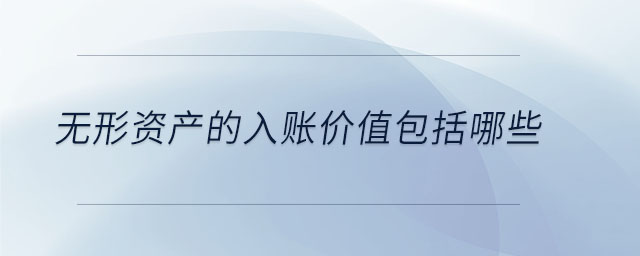 無(wú)形資產(chǎn)的入賬價(jià)值包括哪些