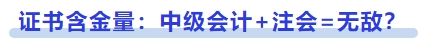 證書(shū)含金量：中級(jí)會(huì)計(jì)+注會(huì)=無(wú)敵？