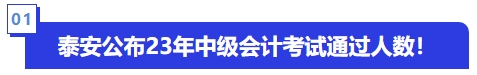 泰安公布23年中級會計考試通過人數(shù)！