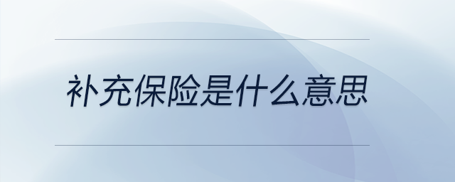 補充保險是什么意思