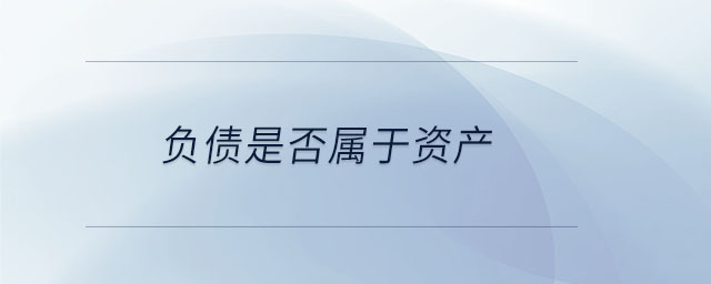 負債是否屬于資產