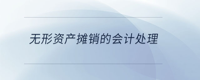 無形資產(chǎn)攤銷的會計處理