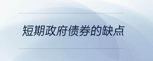 短期政府債券的缺點