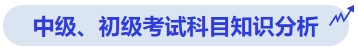 中級(jí)會(huì)計(jì)中級(jí)、初級(jí)考試科目知識(shí)分析
