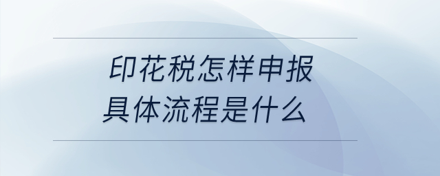 印花稅怎樣申報(bào)具體流程是什么？