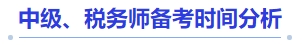 中級(jí)會(huì)計(jì)中級(jí)、稅務(wù)師備考時(shí)間分析