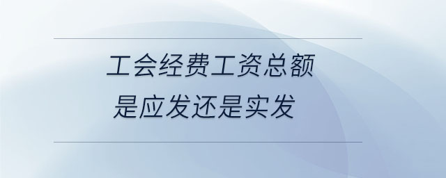 工會經(jīng)費工資總額是應(yīng)發(fā)還是實發(fā)