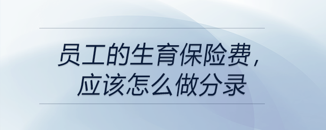 公司收到了員工的生育保險(xiǎn)費(fèi)，應(yīng)該怎么做分錄？