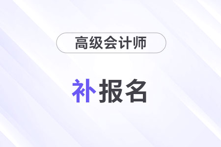 高級會計師補(bǔ)報名時間2024