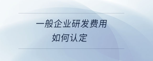 一般企業(yè)研發(fā)費用如何認(rèn)定