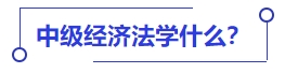 中級會計經(jīng)濟法學(xué)什么？