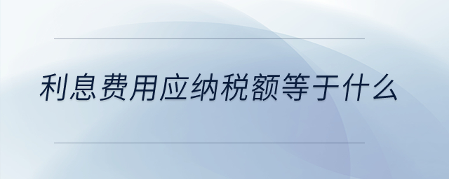利息費(fèi)用應(yīng)納稅額等于什么？