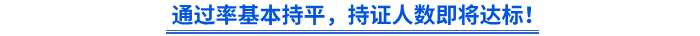 初級會計通過率基本持平，持證人數(shù)即將達(dá)標(biāo)！