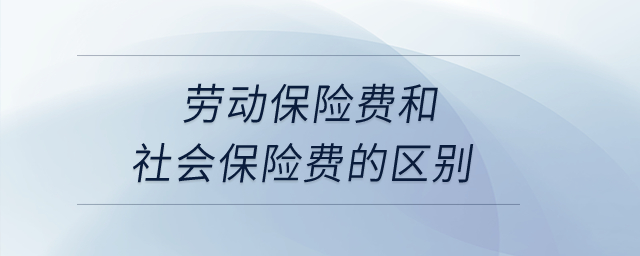 勞動保險費(fèi)和社會保險費(fèi)的區(qū)別？