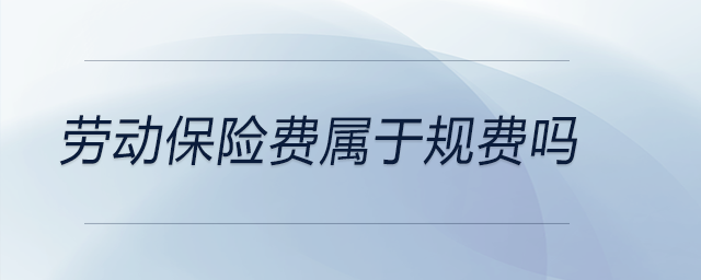 勞動(dòng)保險(xiǎn)費(fèi)屬于規(guī)費(fèi)嗎