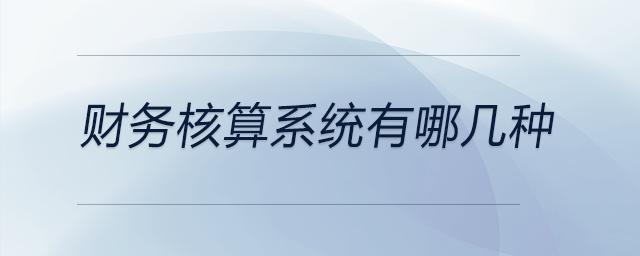 財(cái)務(wù)核算系統(tǒng)有哪幾種