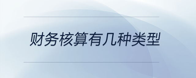 財務核算有幾種類型