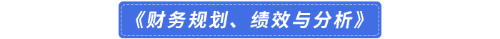 《財(cái)務(wù)規(guī)劃、績效與分析》