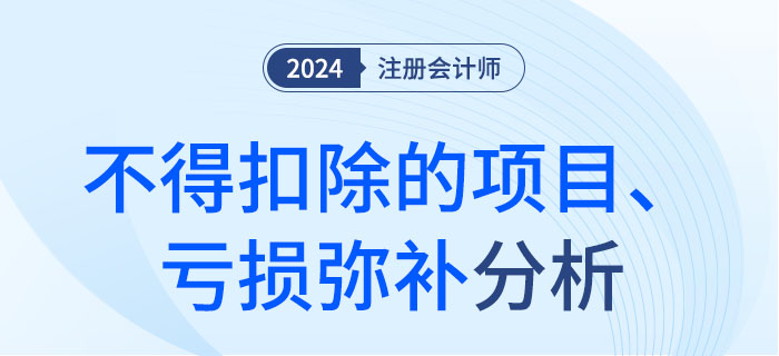 不得扣除的項(xiàng)目、虧損彌補(bǔ)-大