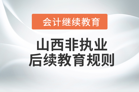 2024年山西?。ǚ菆?zhí)業(yè)）注冊會計師后續(xù)教育規(guī)則