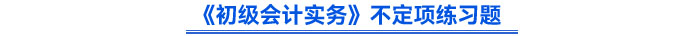 《初級(jí)會(huì)計(jì)實(shí)務(wù)》不定項(xiàng)專(zhuān)項(xiàng)練習(xí)