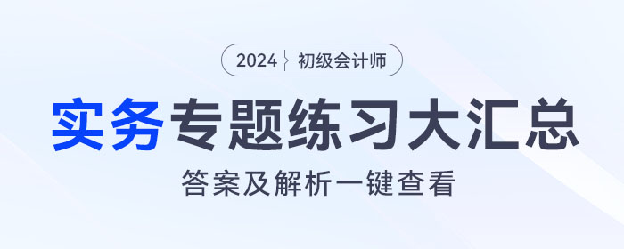 2024年《初級(jí)會(huì)計(jì)實(shí)務(wù)》專題練習(xí)大匯總，內(nèi)附答案及解析！