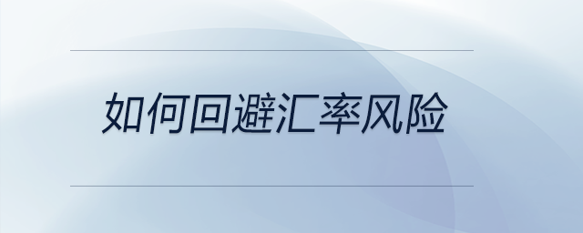 如何回避匯率風(fēng)險