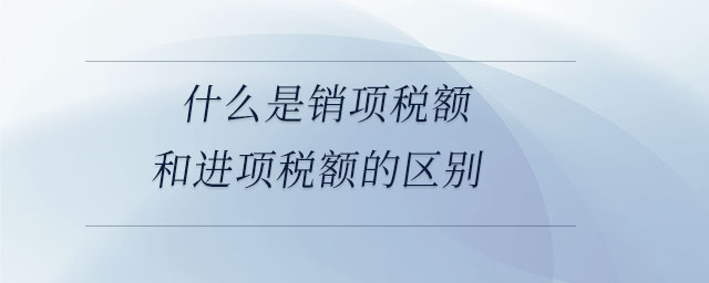 什么是銷(xiāo)項(xiàng)稅額和進(jìn)項(xiàng)稅額的區(qū)別