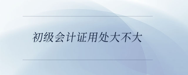 初級(jí)會(huì)計(jì)證用處大不大
