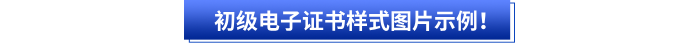 初級(jí)電子證書樣式圖片示例！