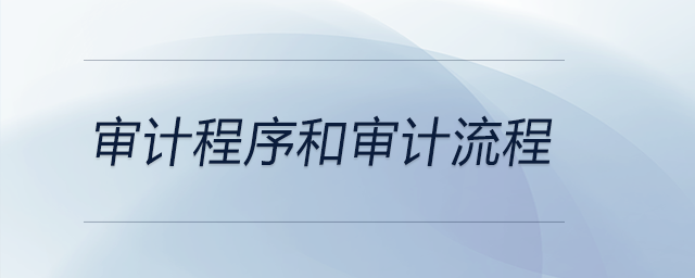 審計(jì)程序和審計(jì)流程