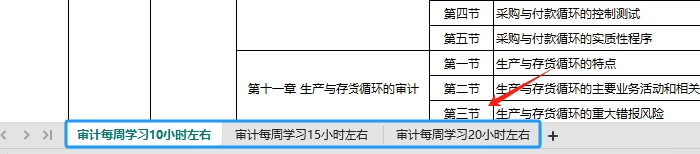 審計預習計劃切換