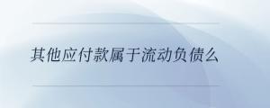 預(yù)付款項(xiàng)屬于流動(dòng)負(fù)債么