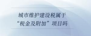 城市維護(hù)建設(shè)稅屬于“稅金及附加”項(xiàng)目嗎
