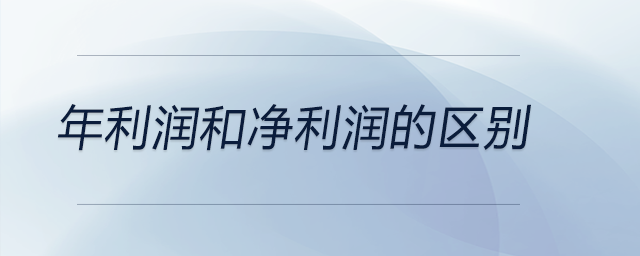 年利潤(rùn)和凈利潤(rùn)的區(qū)別