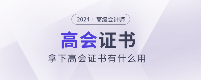 高級會計(jì)證書