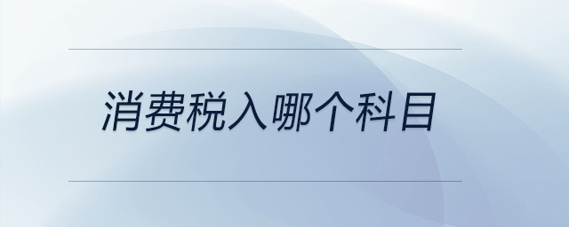 消費(fèi)稅入哪個(gè)科目