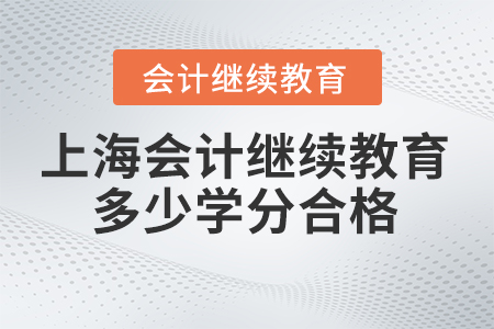 2024年上海東奧會(huì)計(jì)繼續(xù)教育多少學(xué)分合格？