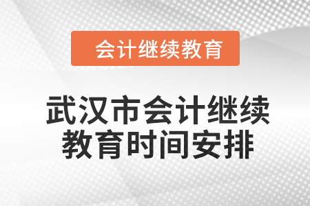 2024年武漢市會(huì)計(jì)繼續(xù)教育時(shí)間安排