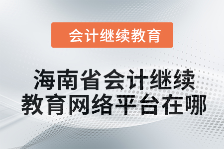 2024年海南省會(huì)計(jì)人員繼續(xù)教育網(wǎng)絡(luò)平臺(tái)在哪？