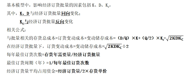 圖片1最優(yōu)存貨量的確定——2025年中級(jí)會(huì)計(jì)財(cái)務(wù)管理預(yù)習(xí)階段考點(diǎn)