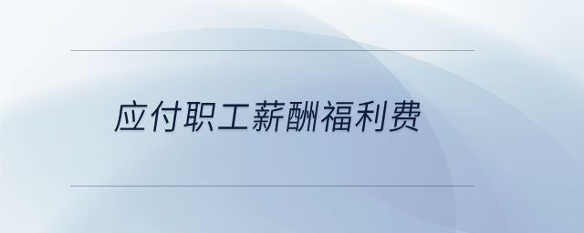 應付職工薪酬福利費