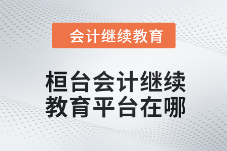 2024年桓臺(tái)會(huì)計(jì)繼續(xù)教育平臺(tái)在哪？
