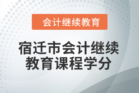 2024年宿遷市會計繼續(xù)教育課程學(xué)分