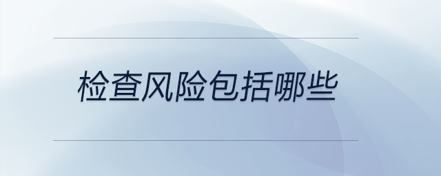 檢查風險包括哪些