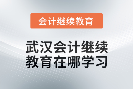 2025年武漢會計繼續(xù)教育在哪學(xué)習(xí)？