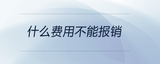 什么費用不能報銷