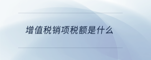 增值稅銷(xiāo)項(xiàng)稅額是什么
